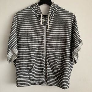 Garage Striped Crop Hoodie